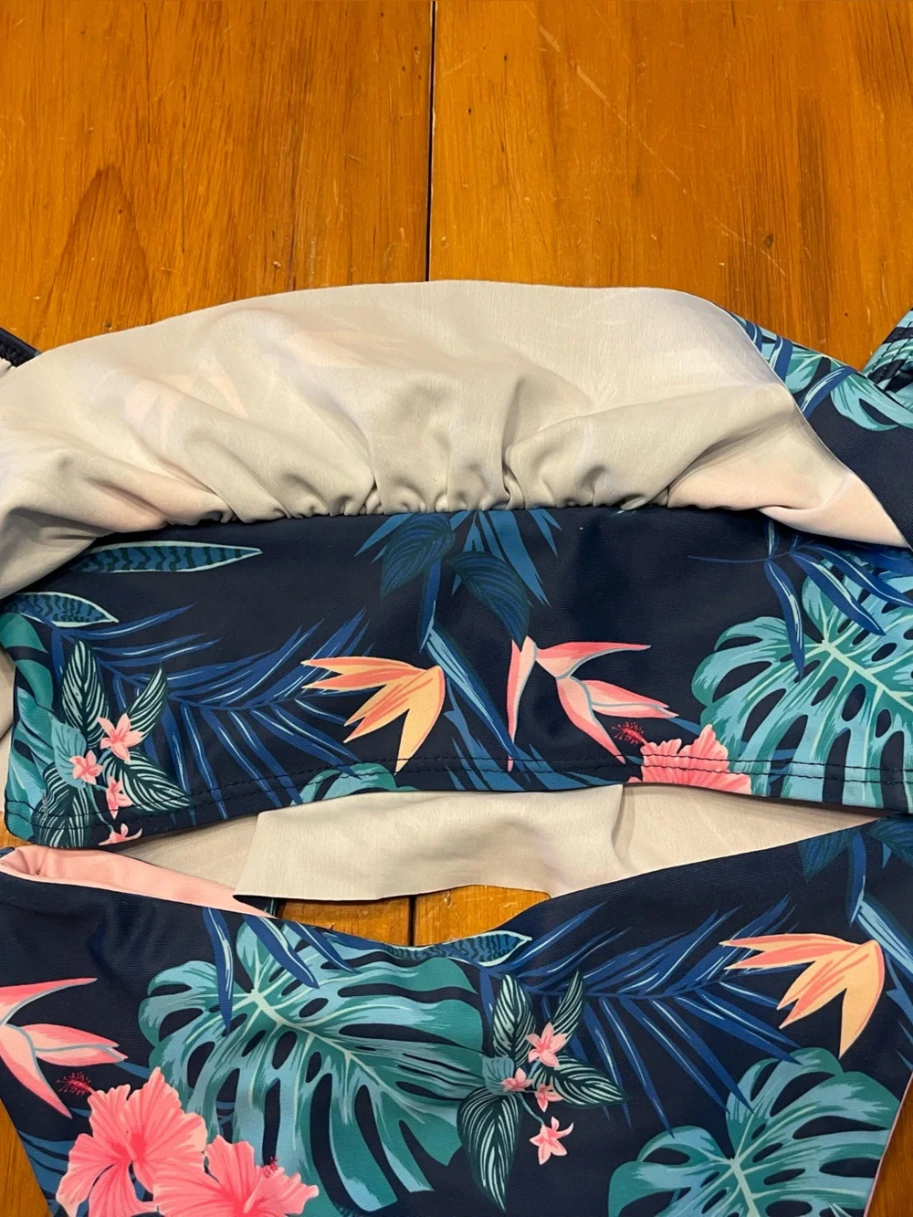 Snapper Rock Kids Floral Tropical Navy & Pink Two-Piece Swimsuit